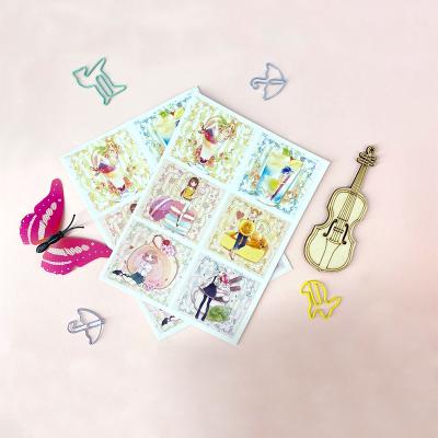 China Decorative gold foil a4 sticker vinyl waterproof planner kiss cut sticker sheets stationery for kids for sale