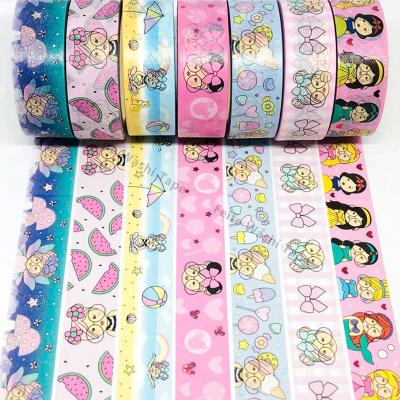 China Waterproof Custom Printed Colored Washi Paper Stationery Foil Washi Tape for sale