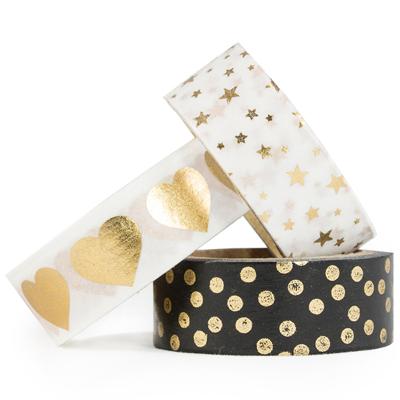 China Waterproof Washi Tape Custom Make Design Printed Aluminum Foil Japanese Washi Tape for sale