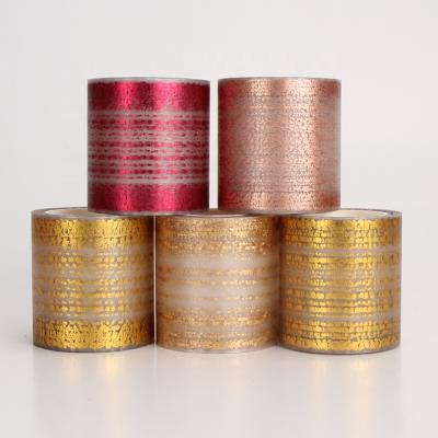 China Waterproof Cricket Bow Mounted Transparent Clear Gold Foil Liner Washi Tape for sale