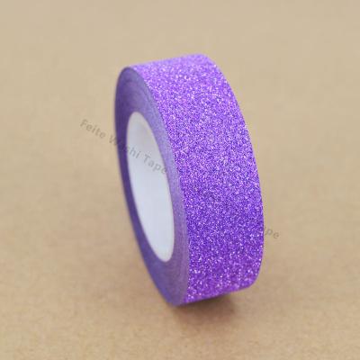 China Waterproof Custom Printed Notebook Rainbow Glitter Washi Decorative Adhesive Tape for sale