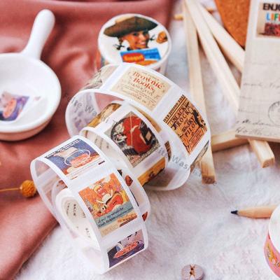 China Wholesale Custom Gift Waterproof Printed DIY Postal Cutting Supplies Stamp Washi Tape for sale