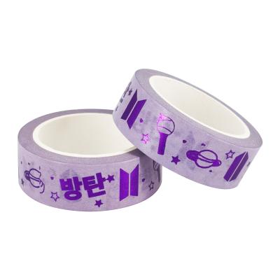 China Handbook Decoration Waterproof Colored Japanese Foil Washi Paper Custom Printed Tape for sale