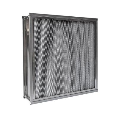 China Hotels 350 Degree Heat Resistance HEPA Filter H13 H14 U15 High Temperature Air Filter SUS 304 Stainless Steel Frame for sale