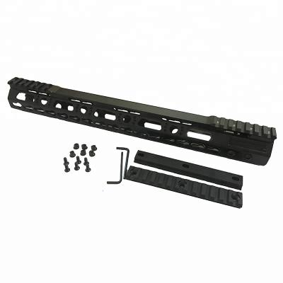 China Shock Proof Funpowerland M-LOK Rifle Tactical Slim Style 7 10 12 15 17 Inch M4 M16 AR15 Free Float Handguard Rail With Steel Barrel Nut for sale