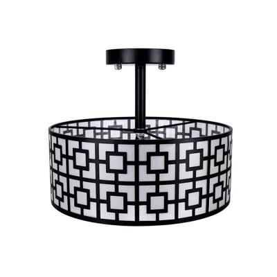 China 60W E27 Minimalist Chandelier Living Room Circular Lamp Cloth Decoration Lamp Full Packaging Of Modern Feeling for sale