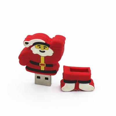 China M-DS88 Silicone Santa Claus Shape PVC USB Flash Drive for sale