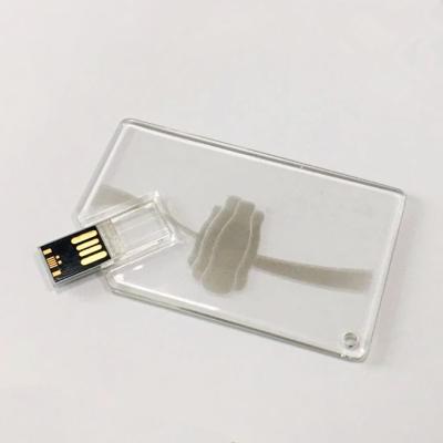 China Transparent Rotating Card M-MP14 Plastic USB Flash Drive Custom Shape for sale