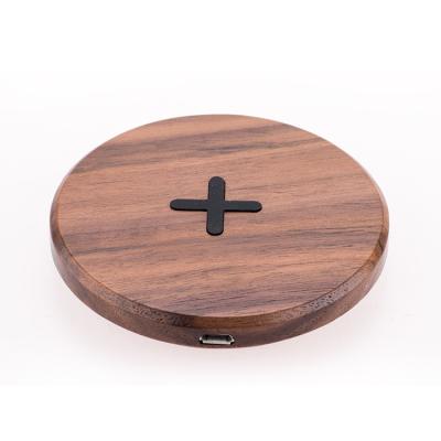 China M-WXM01 Mini Mobile Phone Wooden Wireless Charger Portable Charger for sale