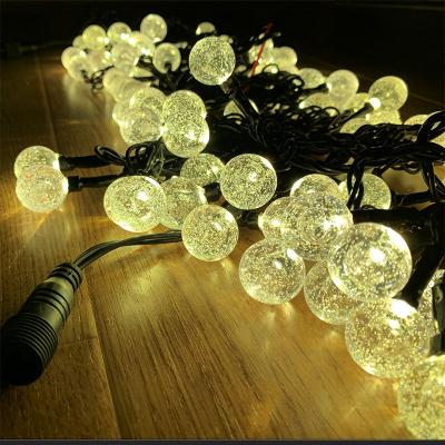 China Outdoor Waterproof Fairy Bubble Lights 10m 50 LED Curtain AC LED String Lights Crystal Ball Light Decorative Globe String Bulb for sale