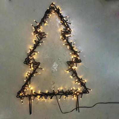 China Wholesale high quality 3d small christams tree decoration holiday home decoration led christmas tree iron sight halloween other christmas inside light for sale