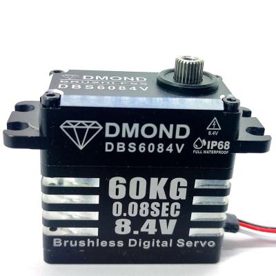 China RC hobby DMOND DBS6084V 60KG 8.4V Digital brushless programmable waterproof steering gear MONSTER KILLER SB2292SG SERVO A86BHMW for sale