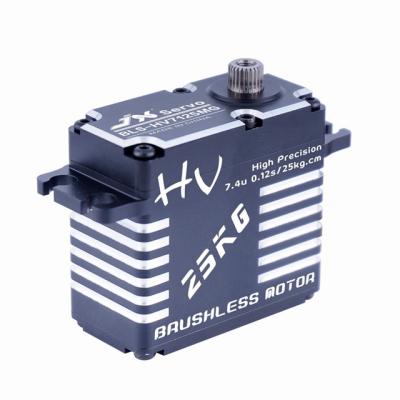 China Vehicles & Toys JX BLS-HV7125MG 25KG Full Aluminum CNC Servo Shell Structure Digital Brushless Standard HT Remote Control Steel Gear for sale