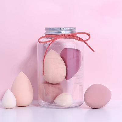 China 2020 New Arrivals Series 7pcs Makeup Blender Beauty Green Pink Pink Sponge Latex Non Toxic Non With Bottle Gift Set for sale