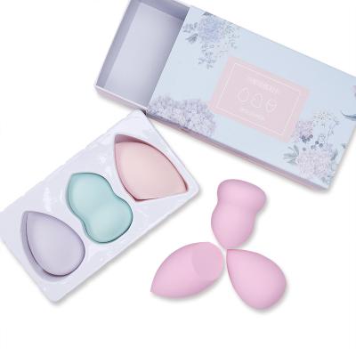 China Non Toxic High Quality Latex Makeup Sponge 3pcs Set Soft Cosmetic Blender Multifunctional Beauty Tool for sale