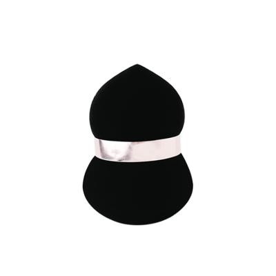 China 2020 New Style Black Latex Pumpkin Non Toxic Makeup Sponge Beauty Blender Cosmetic Powder Puff With Ribbon for sale