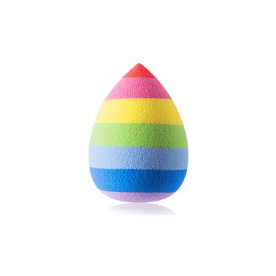 China High Quality Beauty Sponge Rainbow Shape Waterdrop Latex Makeup Powder Puff Foam Blender for sale