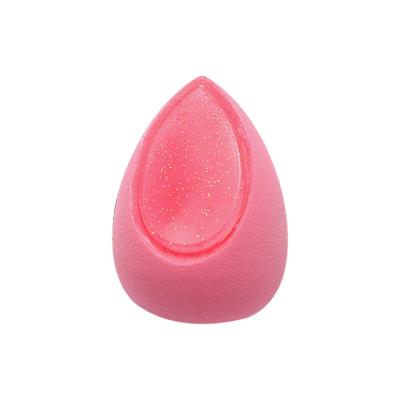 China Non-Latex Non-Toxic 2 in 1 Multifunctional Washable Transparent Cosmetic Latex Free Sponge Silicone Beveled Makeup Blender for sale