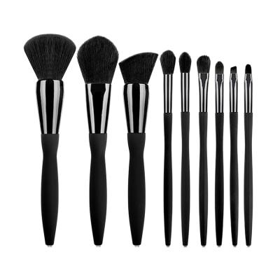 China Angular Blush 2020 Must Have Single Handle Black Diamond Professional Makeup Brush 9pcs Cosmetic Brush Set for sale