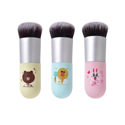 China Hot Selling Tool Korea Simple Chubby Kabuki Makeup Foundation Brush Cute Smudge Brush Amazon Beauty for sale