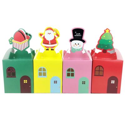 China Chinese Supplier High Quality Beauty Essentials Holiday Christmas Paper Box Gift Bag Santa Claus Snowman Handmade for sale