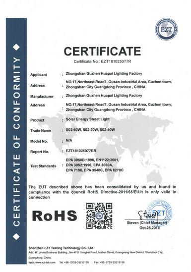 RoHS - Zhongshan Huapai Lighting Factory