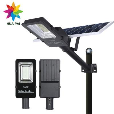 China Hot Selling HUAPAI Road 2 Years Warranty Smd Ip65 100w Led Solar Outdoor Garden Road Street Lights for sale