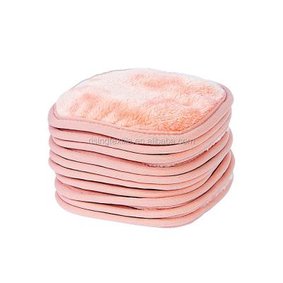 China Coral Fleece Microfiber Makeup Remover Towel Face Towel Reusable Easy Cleansing Microfiber Women Make Up Cloth for sale