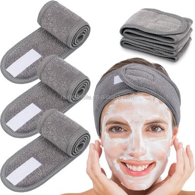 China 2020 Useful Stretch Custom Spa Headband And Towel Terry Cloth Cotton Hair Accessories Headbands Face Wash Washable Facial Makeup for sale