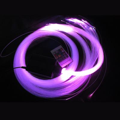 China Starry Club Star Colored Led Fiber Star Ceiling Light Fiber Optic Net Twinkle Night Lamp Kits for sale