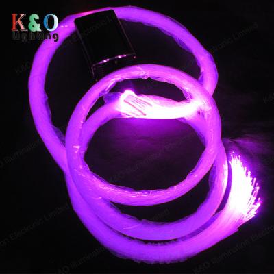 China High Efficiency Wireless Indoor Outdoor Led Pmma UFO Fiber Optic Jelly Fish Cable Light Vest RGB Colorful Glitter Ceiling for sale