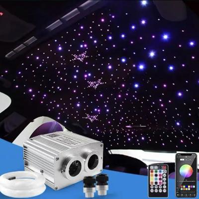 China Club Starry Star RGB Rgbw 12V 18W 48W Led Inground Mini Kir Projector Star Fiber Light Source Optical Engine High Power for sale