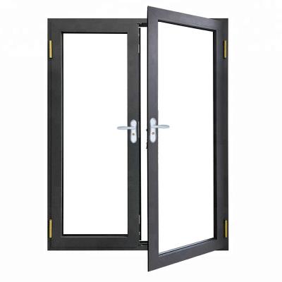 China Portas francesas do caixilho aberto bilateral, Grey Anodized Aluminum Vertical Door à venda