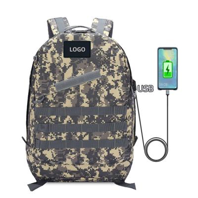 China With USB China Manufacturer OEM Custom Military Backpack Waterproof School Bag for sale