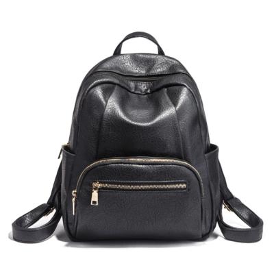 China Wholesale 2019 fashion new backpack women fashion ladies women's vintage black leather backpack bag for sale