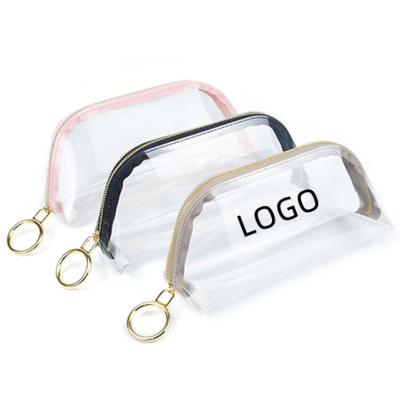 China Factory direct OEM minimalist clear normcore pvc/tpu zipper cosmetic bag with zipper for sale