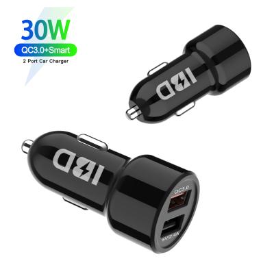 China QC 3.0 Smart Car IBD Output Charging Accessories Dual Usb 3.1A Smart Car Charger Adapter 2 USB Port Car Charger for sale