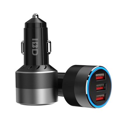 China Most Design IBD Single Port Power 54W USB-C QC3.0 3 USB Car Charger Large With LED For Laptop for sale