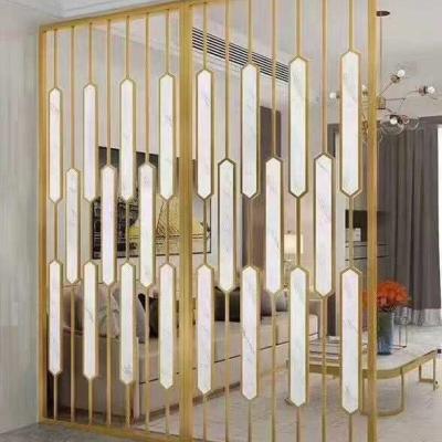 China CLASSIC Gold Wall Partition Room Divider Indoor Steel Partitions For Home for sale