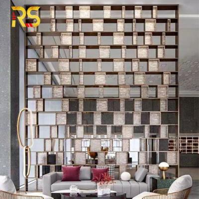 China Hotel CLASSIC Luxury Design Stainless Steel Wall Partition Screens and Decorative Acrylic Room Dividers for sale