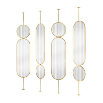 China Modern Home Decorative Partition Panel Divider Glass Room Seperator Divider for sale