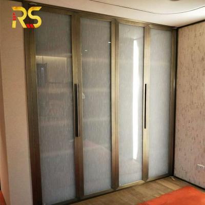 China Modern Home Interior Cabinet Steel Framed Glass Door for sale