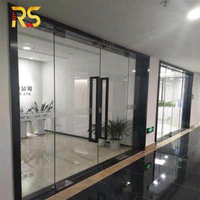 China Modern office commercial frameless glass entrance double door for sale