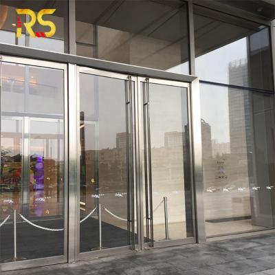 China Shopping Mall Entrance Doors Modern Steel Glass Windows for sale