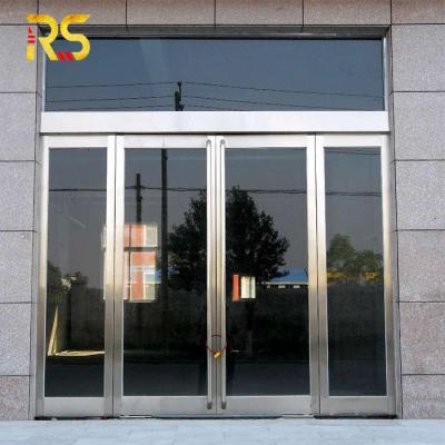 China Modern Modern Stainless Steel Restaurant Glass Front Entry Doors for sale