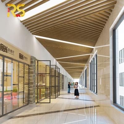 China Shopping Mall Artistic Hall Ceilings Decorative Straight Aluminum Ceiling Tiles for sale