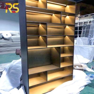 China Modern home decoration stainless steel display rack shelves storage cabinet for sale