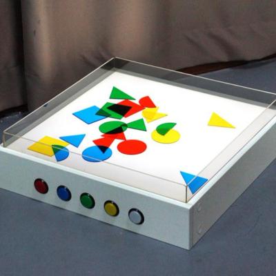 China For school light table with colorful jigsaw game box to identify colors by pressing buttons for sale