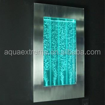 China Acrylic Wall Mounted LED Water Bubble Wall , Stainless Steel Frame Bubble Panel for sale