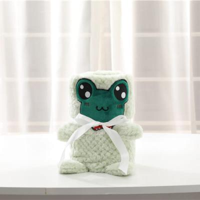 China New Design Anti-pilling Embroidered Light Green Borlaug Roll Up Baby Blanket for sale